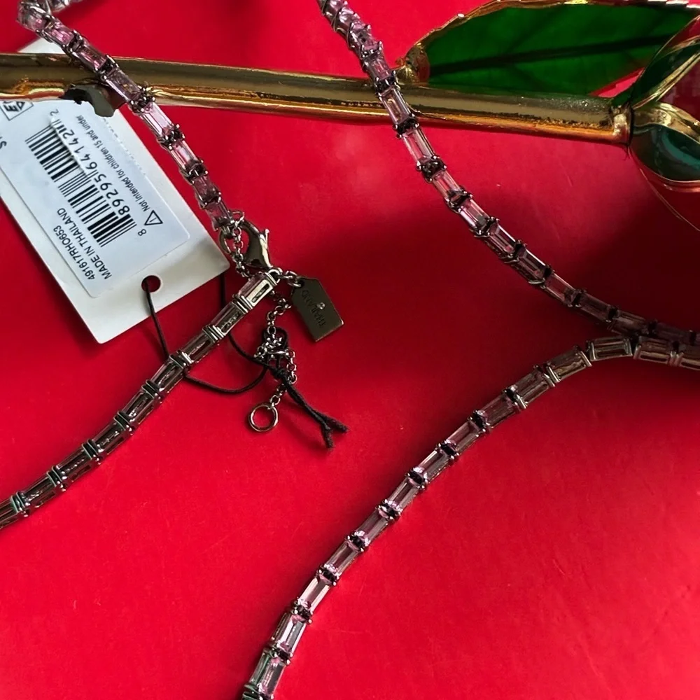 COACH Necklace,Black and pink Coach necklace